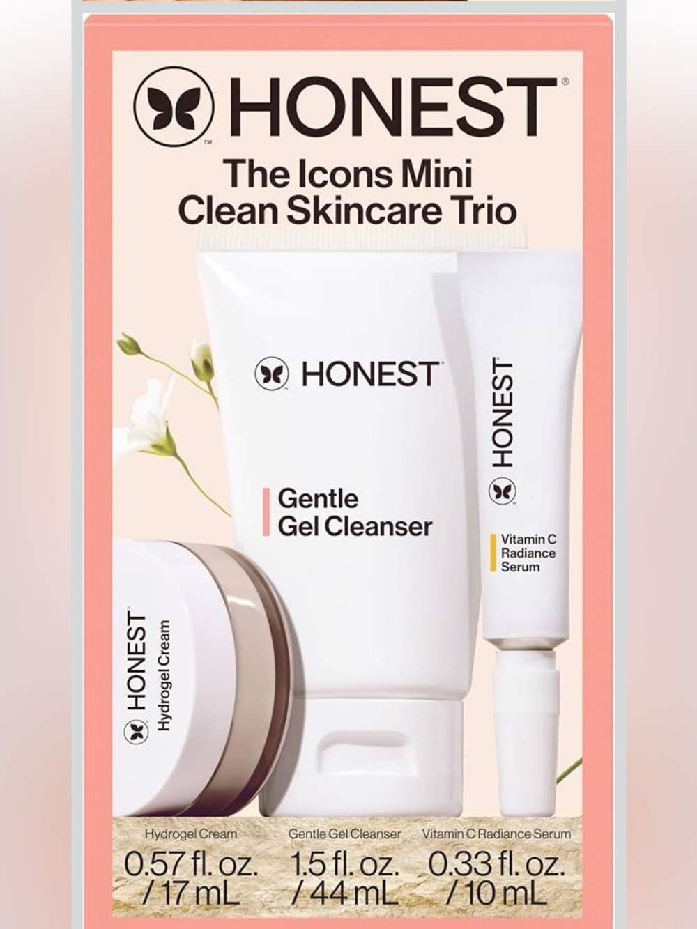HoNEST Fragrances Gentle Gel Cleanser Trio - Pink & White Skincare Set - Picture 1 of 4